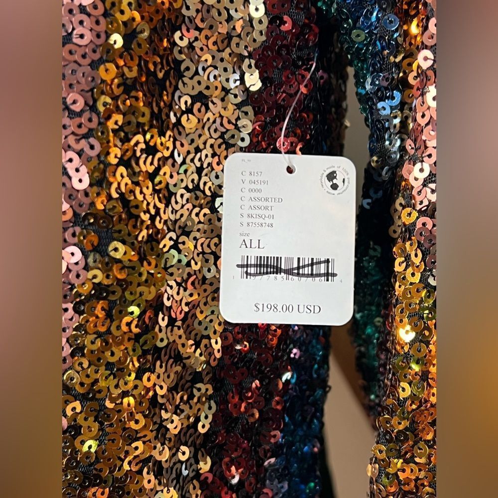 Free People Sequin Prism Kimono / Size ALL - Picture 6 of 8